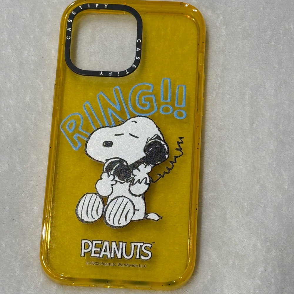 iPhone 14 Pro Max 6.7” CasetifyYellow Snoopy Phone Case